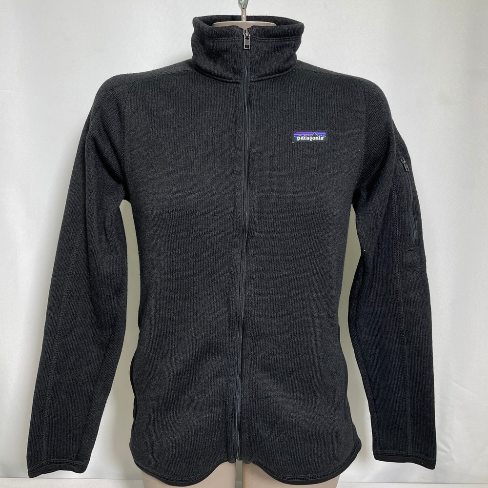 Patagonia Better Black Full Zip Long Sleeve Fleece Sweater Jacket Women's MEDIUM